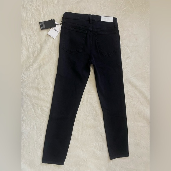 Re/done 90s Mid-Rise Ankle Crop Jeans Dark Jet Blue Black Size 26 - Picture 3 of 15